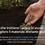 Terreno che trattiene l’acqua in aiuola: come scegliere il materiale drenante giusto