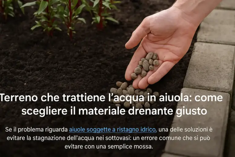 Terreno che trattiene l’acqua in aiuola: come scegliere il materiale drenante giusto