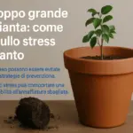 Vaso troppo grande per la pianta: come incide sullo stress da trapianto