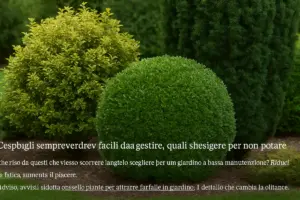 Cespugli sempreverdi facili da gestire: quali scegliere per non potare ogni stagione