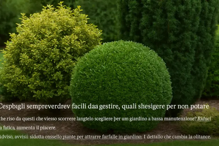 Cespugli sempreverdi facili da gestire: quali scegliere per non potare ogni stagione