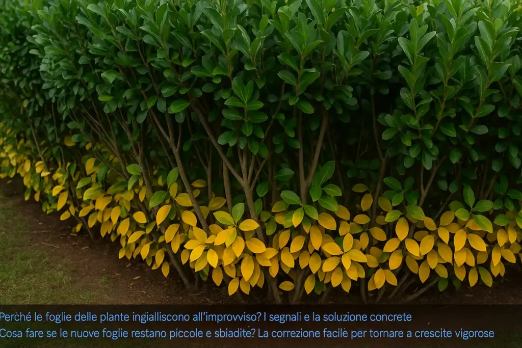 Piante da siepe con foglie gialle alla base: il segnale da non ignorare