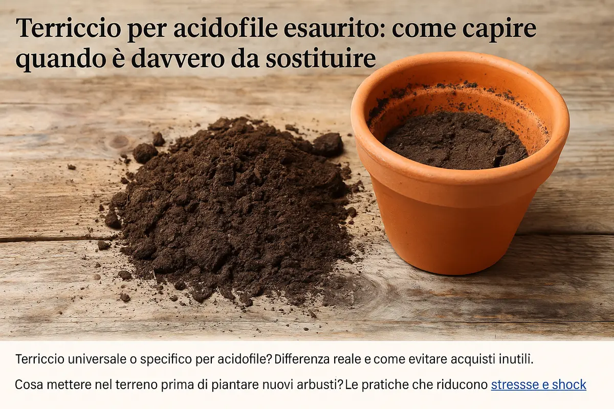 Terriccio per acidofile esaurito: come capire quando è davvero da sostituire