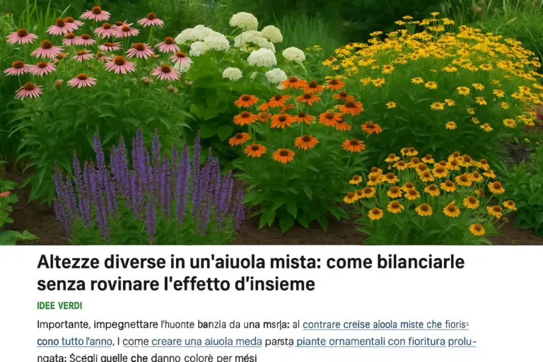 Altezze diverse in un’aiuola mista: come bilanciarle senza rovinare l’effetto d’insieme