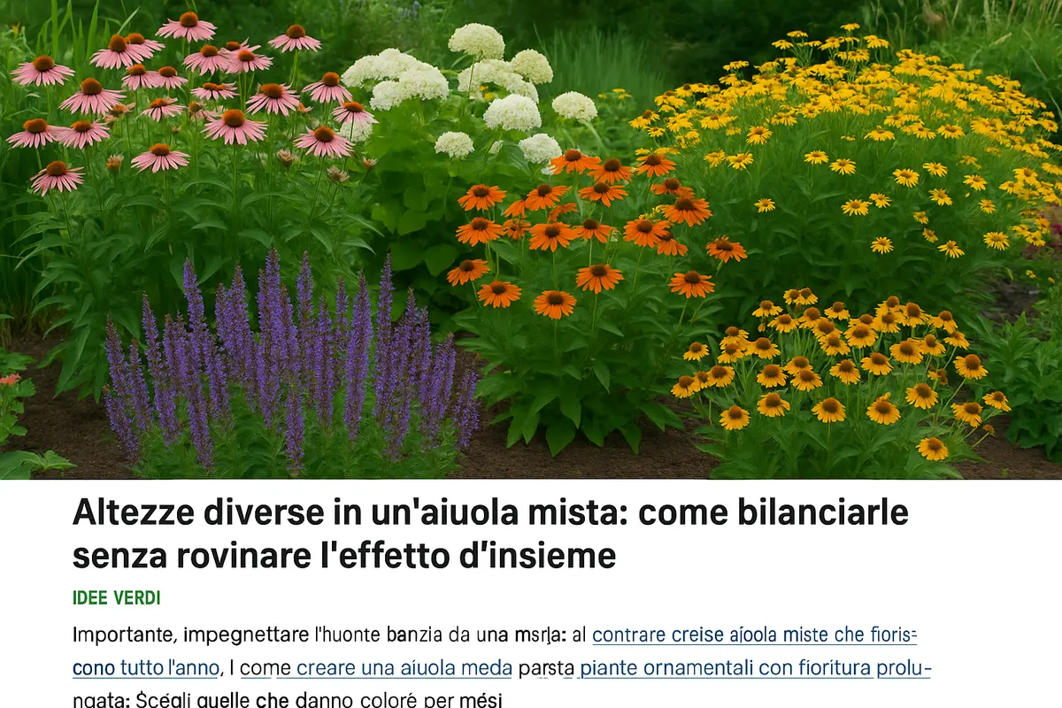 Altezze diverse in un’aiuola mista: come bilanciarle senza rovinare l’effetto d’insieme