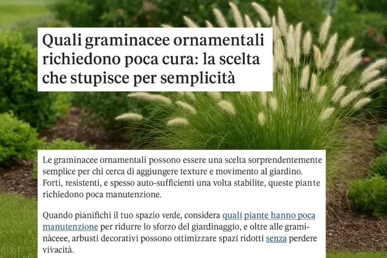 Quali graminacee ornamentali richiedono poca cura: la scelta che stupisce per semplicità
