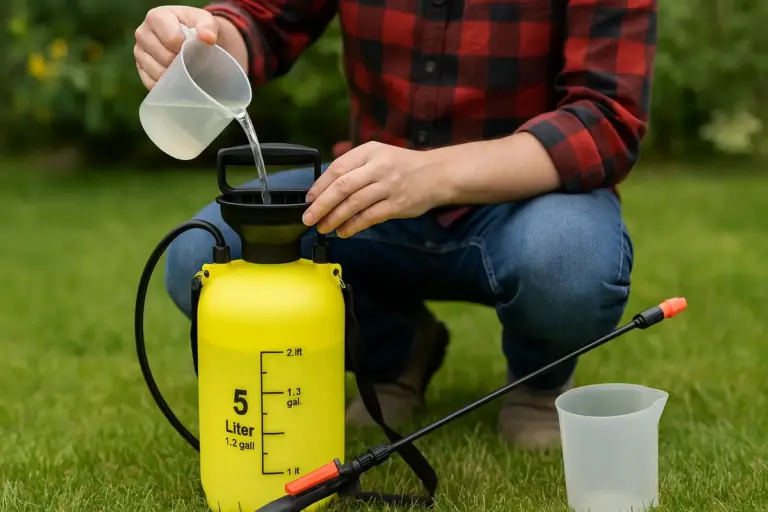 Quanto liquido caricare nell’irroratore a pressione: l’errore che spreca il prodotto