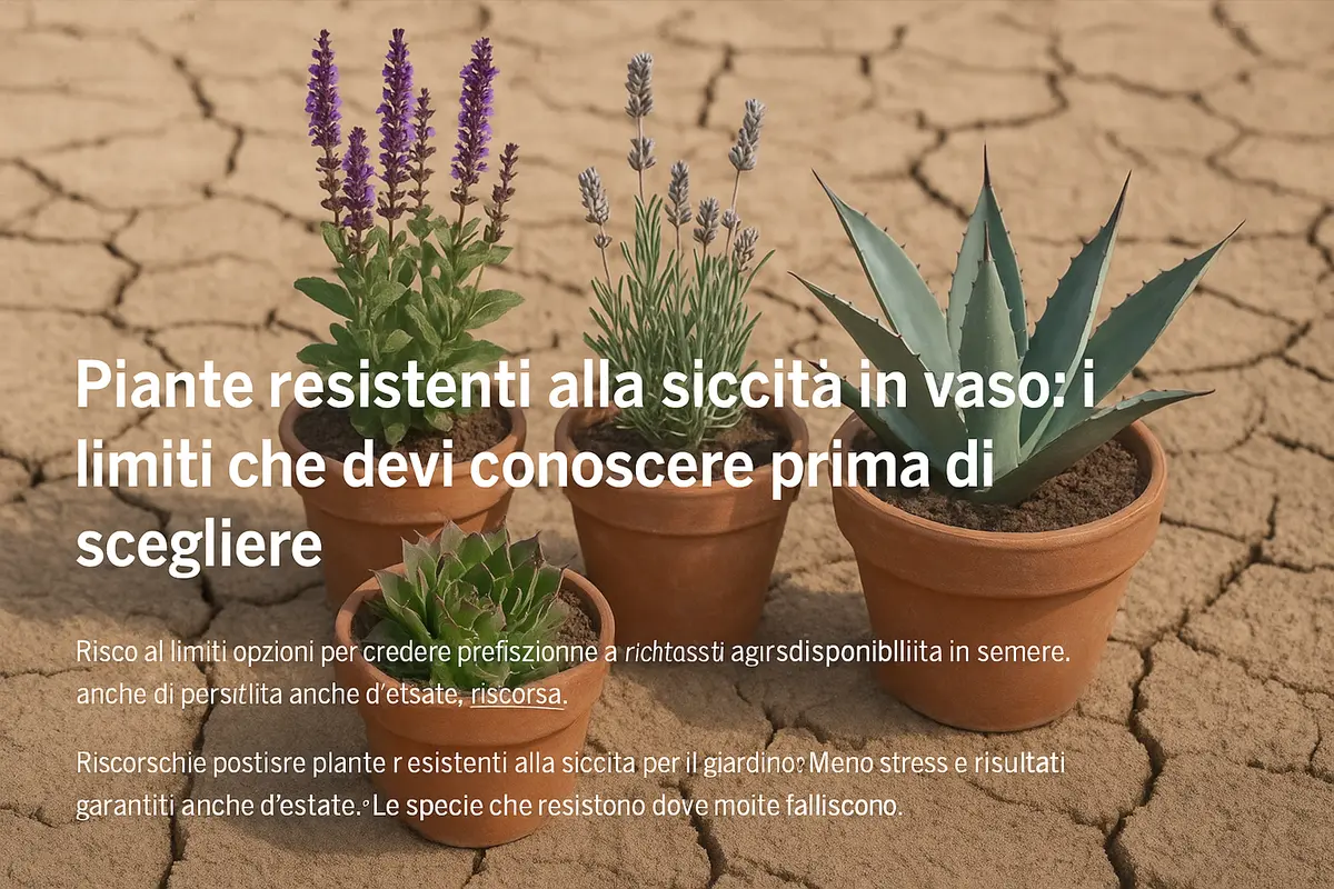 Piante resistenti alla siccità in vaso: i limiti che devi conoscere prima di scegliere