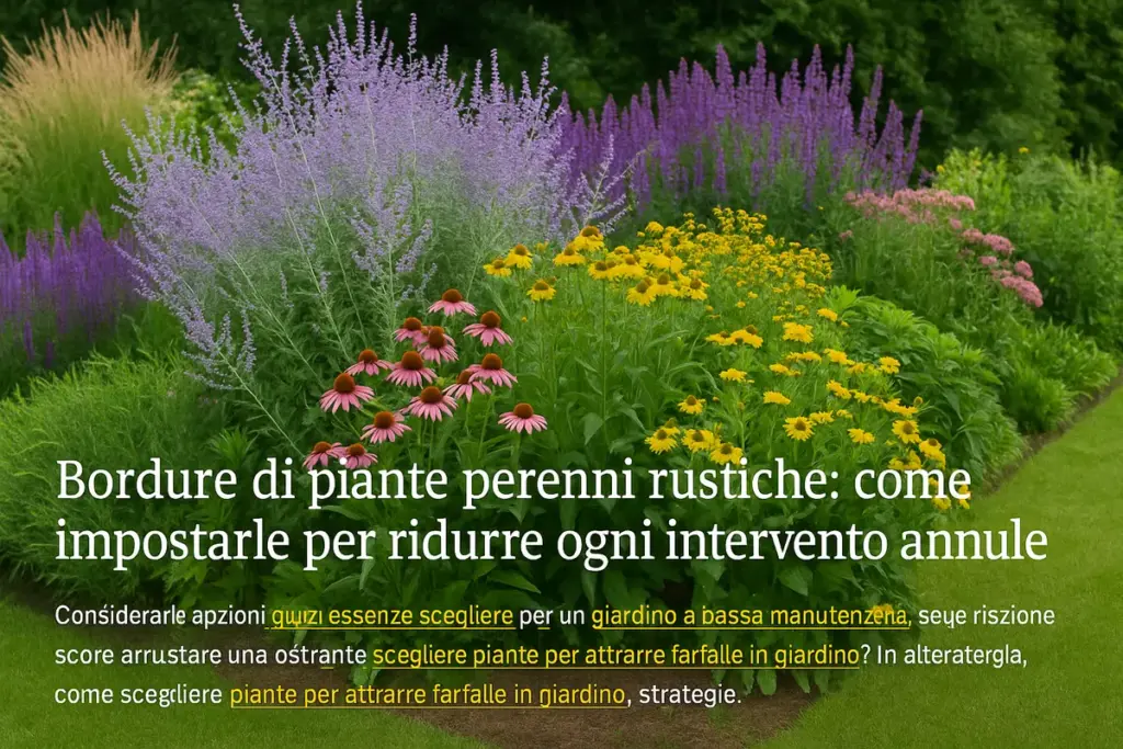 Bordure di piante perenni rustiche: come impostarle per ridurre ogni intervento annuale