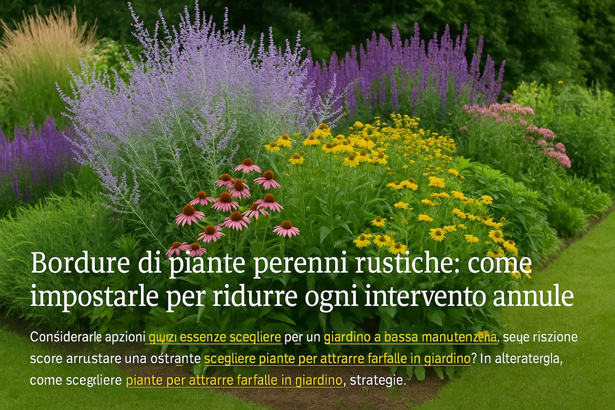 Bordure di piante perenni rustiche: come impostarle per ridurre ogni intervento annuale