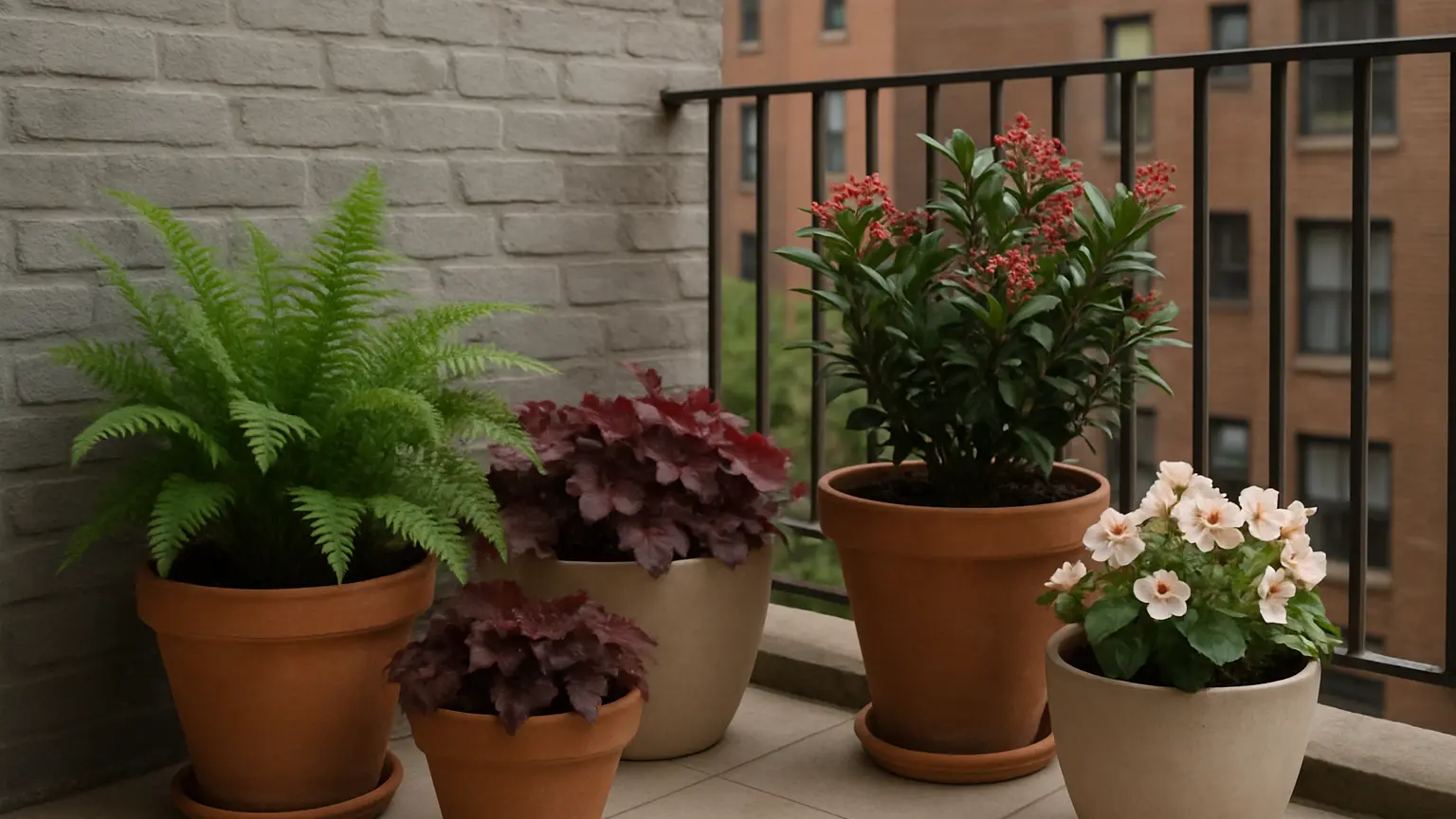 Balcone a nord senza sole diretto: ecco quali piante reggono davvero