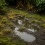 Terreno sempre bagnato dopo la pioggia: ecco da cosa dipende