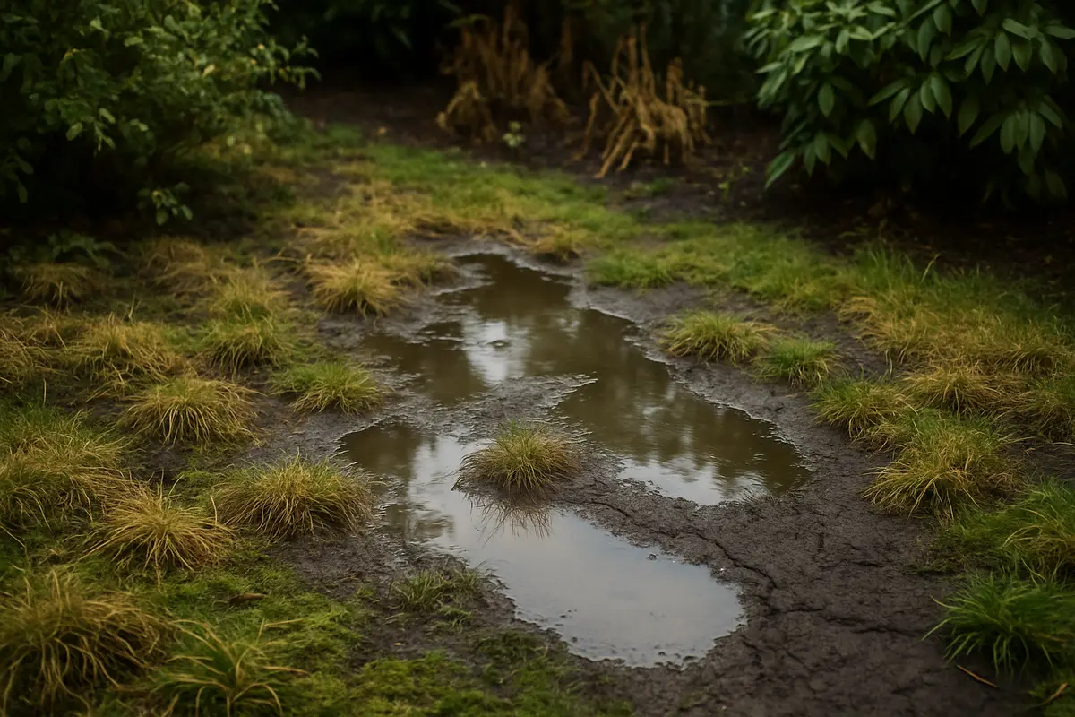 Terreno sempre bagnato dopo la pioggia: ecco da cosa dipende