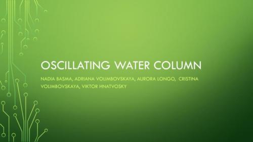 Oscillating water column